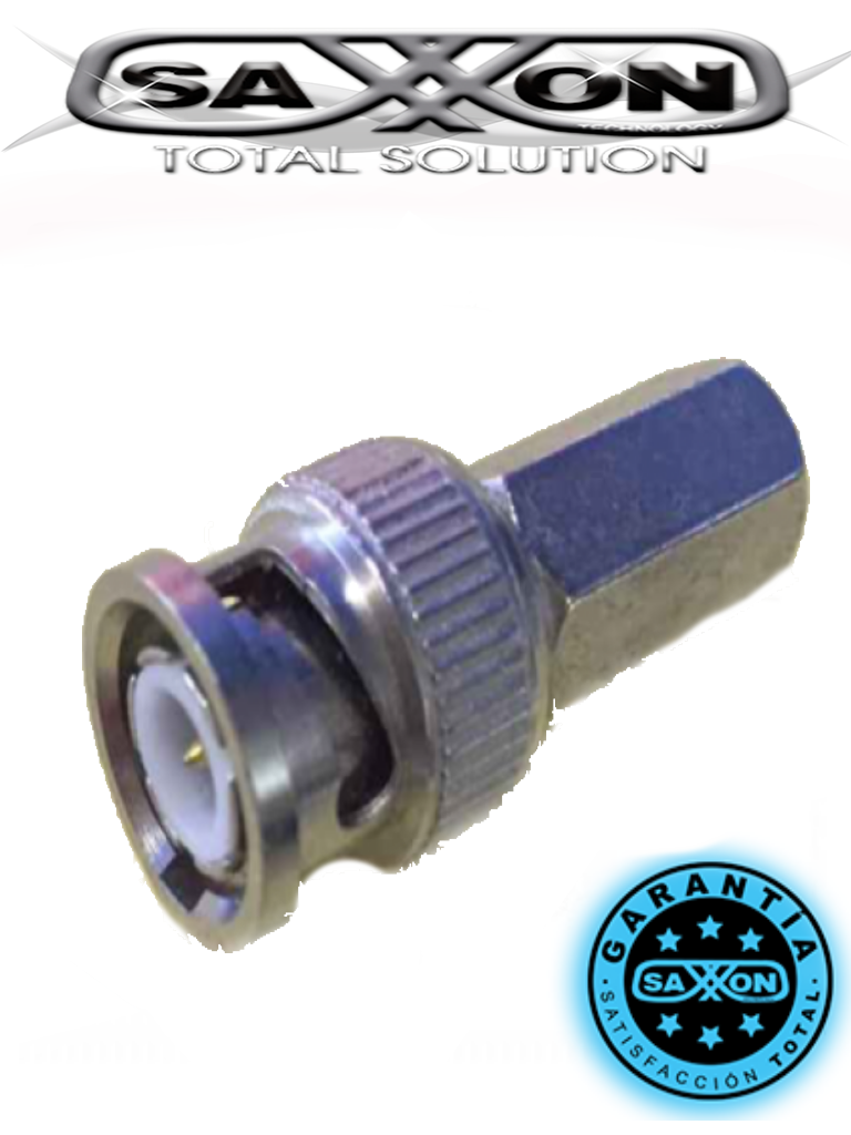 SAXXON PSUBR10RG59 - Bolsa de 10 conectores BNC macho de enroscar para cable siames