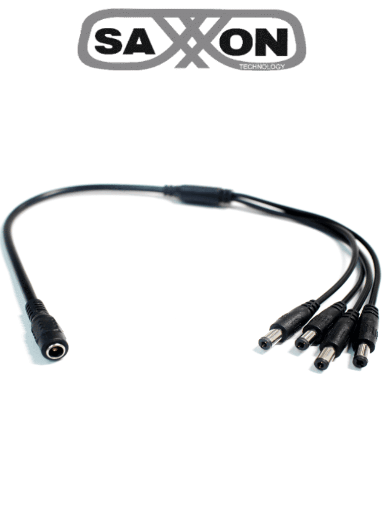 [TVN017007] SAXXON PSUWB07 - Divisor de Energía para 4 Cámaras/ 1 Conector Hembra + 4 Conectores Macho/ 2.1 mm/