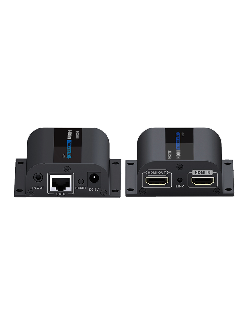 SAXXON LKV372PRO- Kit extensor de video HDMI/ Resolucion 1080p/ CAT 6/ 6A Cobre / Hasta 50 metros/ Loop HDMI en transmisor/ Transmisor IR/ Plug and play 