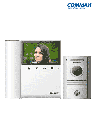 COMMAX CDV43K2P- Paquete de videoportero incluye monitor CDV43K2 de 4.3 pulgadas con auricular para respuesta con audio y video desde frente de calle DRC40K, funcion de apertura de puerta, soporta segundo monitor y auricular DP4VHP