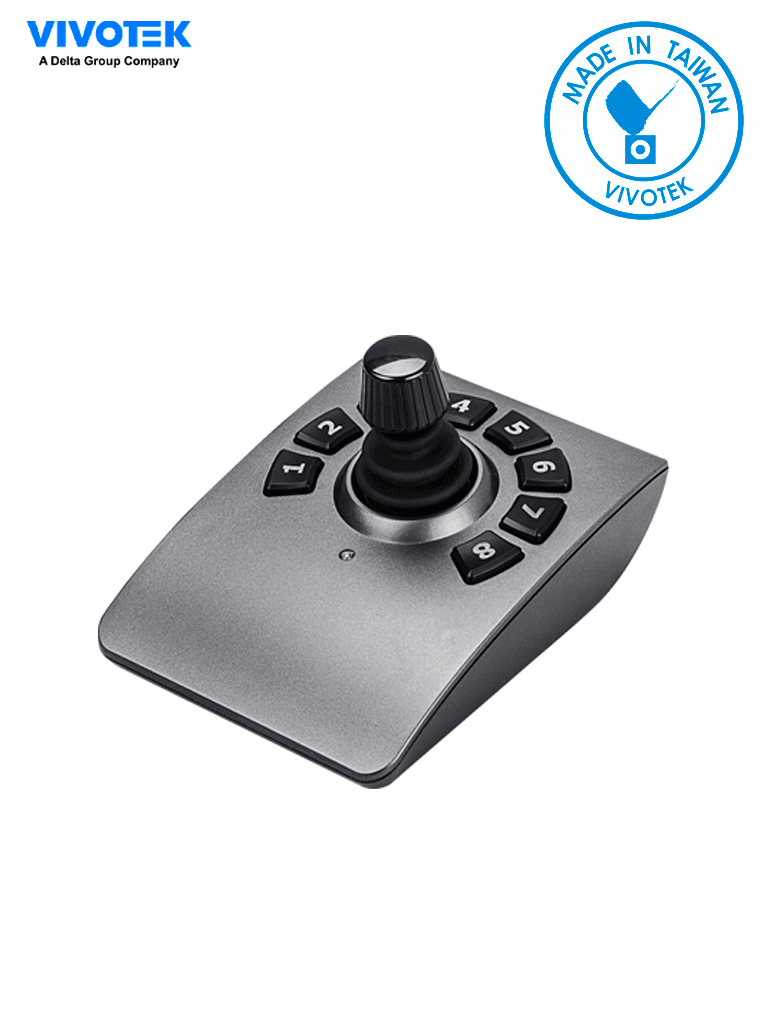 VIVOTEK AJ-001 - Control de palanca joystick para NVR, PTZ y Software VAST 2, VSS VIVOTEK, 8 teclas, Conector Usb