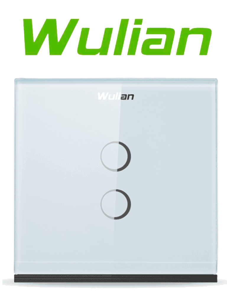 [WLN481020] WULIAN SWITCHT2L - Apagador Inteligente tipo Europeo/ Touch con 2 Botones con Conexión L para controlar 2 focos/ Capacidad de 10 Amp/  Protocolo Zigbee 