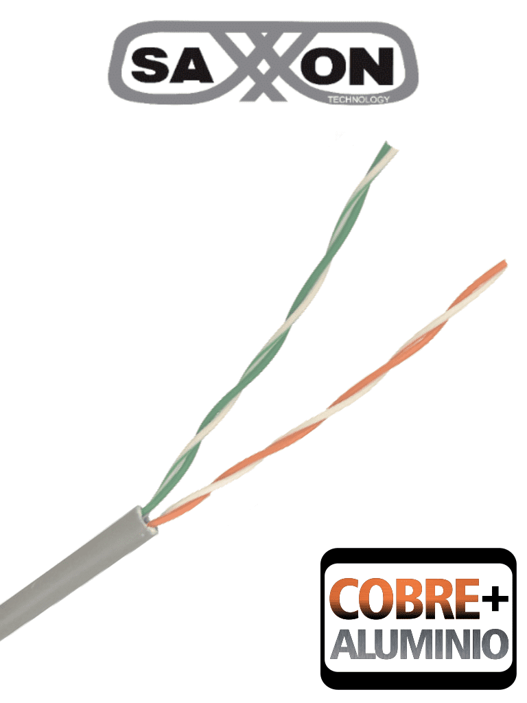 [TVD119059] SAXXON OCAT3CCA - Bobina de Cable UTP Cat3/ 305 Metros/ CCA/ Color Gris/ Uso Interior/ 2 Pares/ Para Usos Multiples/ 