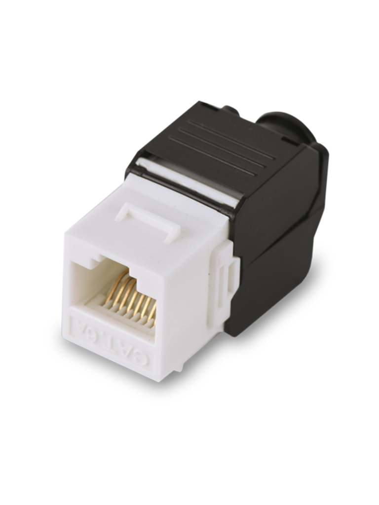 SAXXON M242C5 - Modulo jack keystone RJ45 / Armado sin herramienta / 8 Hilos / CAT 5E / Compatible con calibres  AWG 22-26 / Color blanco