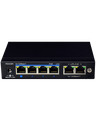 UTEPO UTP3SW04TP60 - Switch PoE de 6 Puertos Fast Ethernet/ 4 Puertos PoE/ 60 Watts Totales/  2 Puertos Uplink/ 802.3 AF&AT/ No administrable/ Modo CCTV/ 