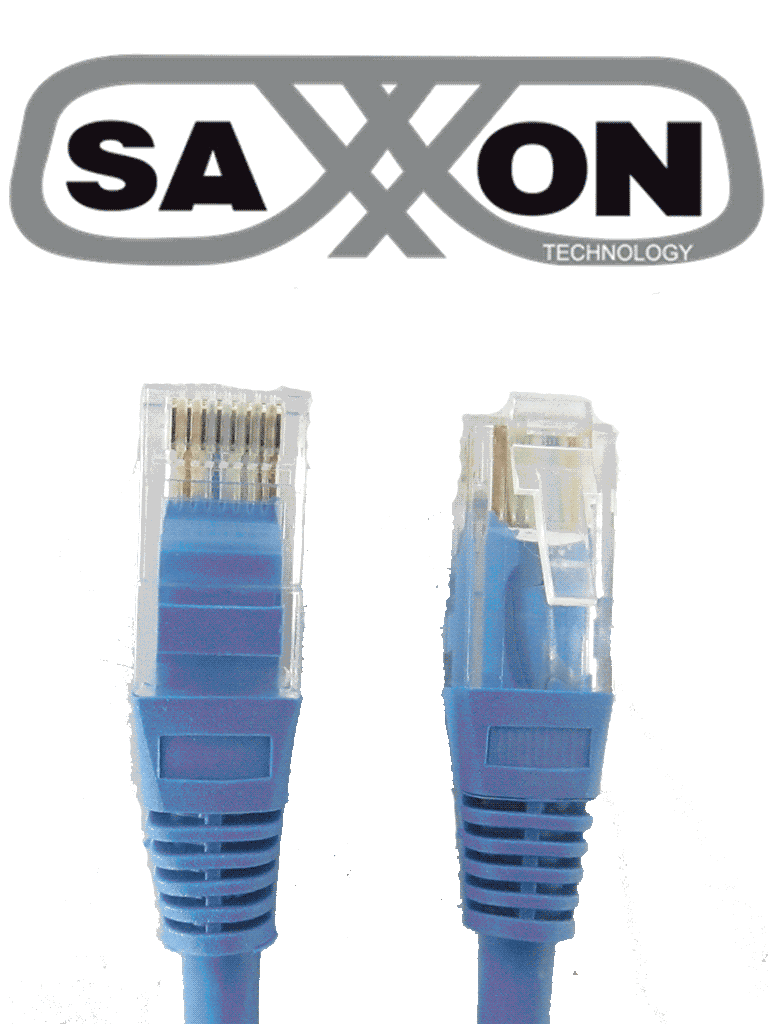 SAXXON P5E1UA - Cable patch cord UTP 1 metro / CAT 5E / Color azul