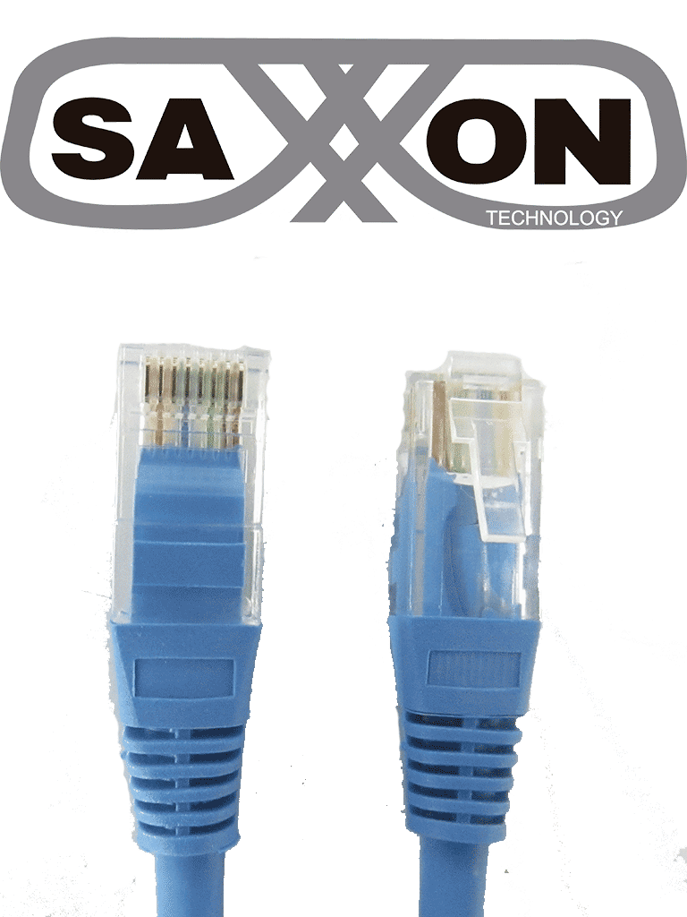 SAXXON P5E2UA - Cable patch cord UTP 2 metros / CAT 5E / Color azul