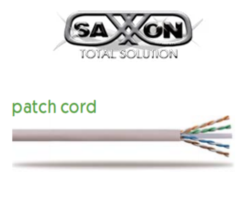[TCE119029] SAXXON P63UG- Cable patch cord UTP 3 Metros/ CAT 6/ Color gris
