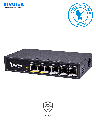 VIVOTEK AW-FET-060C-065 - Switch PoE no administrable / 4 puertos PoE FE RJ45 / 2 puertos FE RJ45 / 2 puertos Modo Extendido hasta 200mts / 30W por puerto / 60W totales / 1.2Gbps/ Protección 4KV