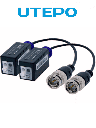 UTEPO UTP101PHD - Par de transceptores pasivos 4k (Video Baluns) con alcance de 4k hasta 160 metros en CVI, 4 megapíxeles hasta 200 metros, y 1080p hasta 250 metros. Incluyen 2 terminales Push para fácil conexión