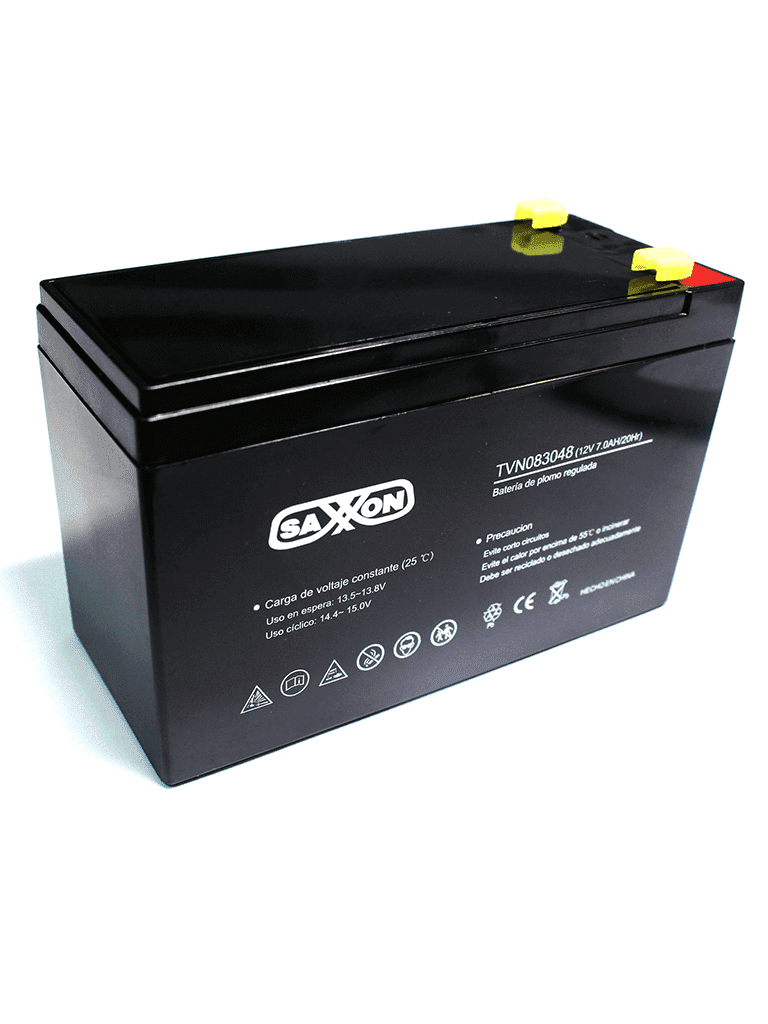 [TVN083048] SAXXON CBAT7AH - Bateria de respaldo de 12 volts libre de mantenimiento y facil instalacion / 7 AH/ compatible DSC/ CCTV/ Acceso