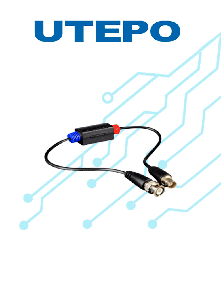 UTEPO UTP1201XPHD - Aislador pasivo de tierra por BNC en  HD / Elimina ruido e interferencia en el video ocasionado por lazos de tierra/ soporta señales de video HDCVI/ TVI/ AHD