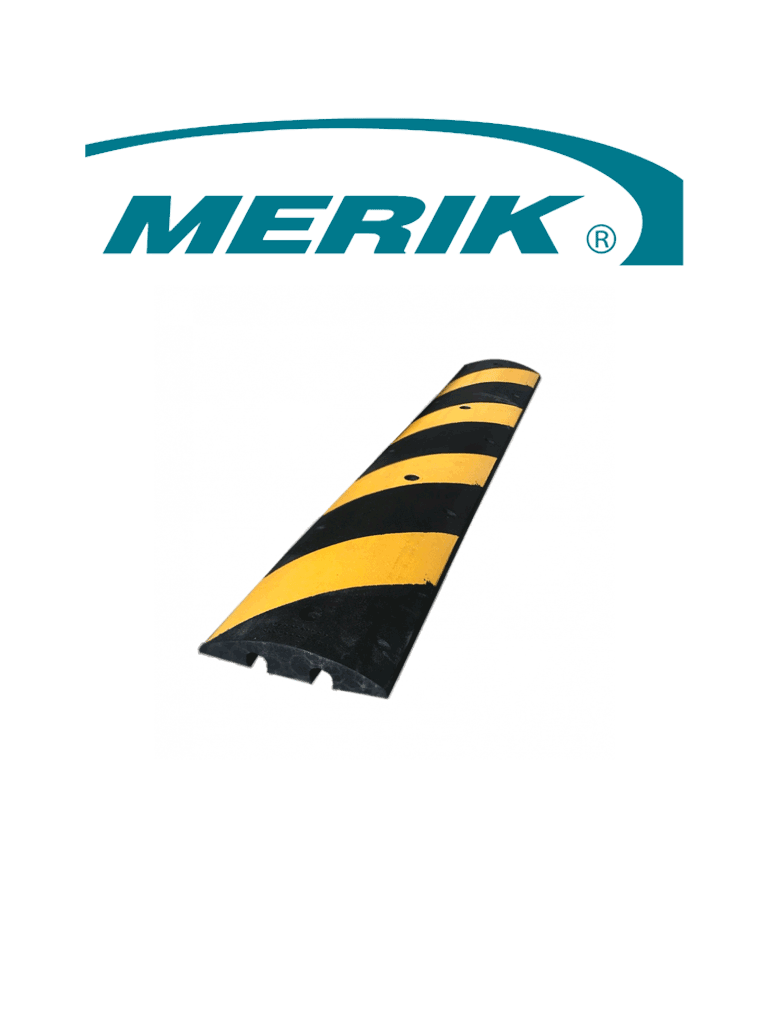 MERIK T6FT - Reductor de velocidad o tope vehicular LIFTMASTER / 100% Caucho RECICLADO / Negro con amarillo 