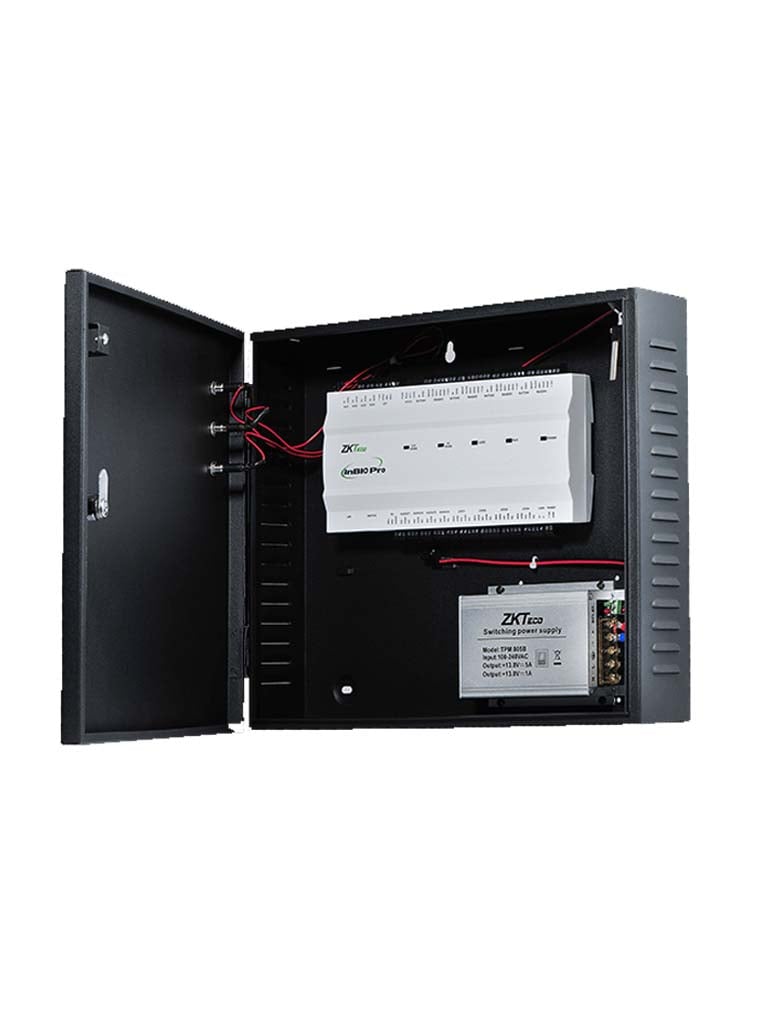 [ZTA065014] ZKTECO INBIO460PROBOX - Panel de Control de Acceso de 4 Puertas / Hasta 8 Lectoras FR1XXX / Compatible con ZKBio CVSecurity Modulo de Acceso / Gabinete y Fuente incluido / Green Label / Requiere Licencia