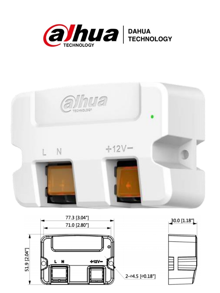 [DAC081001] DAHUA PFM320D-015 - Fuente de Poder de 12vcc 1.5 Amp/ Tipo Convertidor de 110 Vca a 12 Vcc 1.5A/ Led Indicador/ Facil Instalación/ Certificaciones CE, FCC/