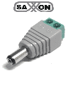 SAXXON PSUBR12H - Bolsa de 10 Conectores Macho Para Alimentación de Camaras/ Terminales Tipo Tornillo Positivo y Negativo/ Resistente a la Oxidación/