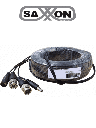 SAXXON WB0130C- Cable de 30 Metros Armado para Video y Energia/ Para Camaras Hasta 8 Megapixeles/ con Conectores BNC y de Energía/ Uso Interior/ Cable de Video 100% Cobre/ 12W/ Soporta: AHD/CVI/TVI/CVBS/