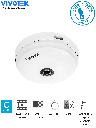 VIVOTEK FE9180-H - Cámara IP Fisheye de interior,  5 Megapíxeles, Visión Hemisférica 360º, Smart stream III, WDR Pro, 3DNR, Micrófono Integrado, Ranura de Tarjetas MicroSD, ONVIF #DW 
