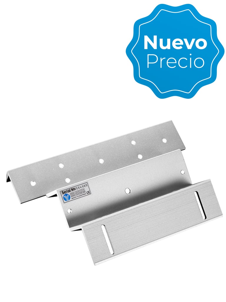 [YLI4740032] YLI MBK280NZL - Soporte de fijación ZL de aluminio para puerta con apertura interior / Compatible con cerradura magnética YM280N y YM280NLED