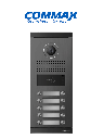 COMMAX DRC10MLRF1 - Frente de calle para 10 apartamentos compatible con monitores  Commax, conexión directa a 4 hilos al monitor sin distribuidores, salidas NO y NC para apertura de puerta con tarjeta mifare o desde monitor