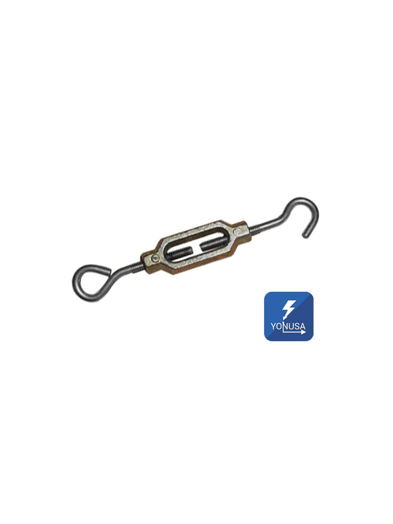 [YON6510007] YONUSA TEN532Z - Tensor para líneas de cercas eléctricas YONUSA,  hechos de aleación de zinc, alta resistencia a la corrosión, armellas y gacho de alambre pulido calibre 10/ Resistencia de 70 Kg