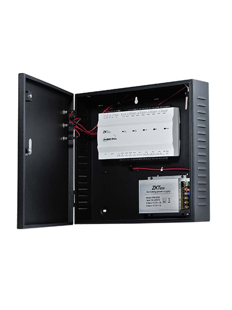 [ZKT0650022] ZKTECO INBIO260PROB - Panel de Control de Acceso Avanzado con Gabinete y Fuente / 2 Puertas / 20 mil Huellas / Push / Green Label / Requiere Licencia