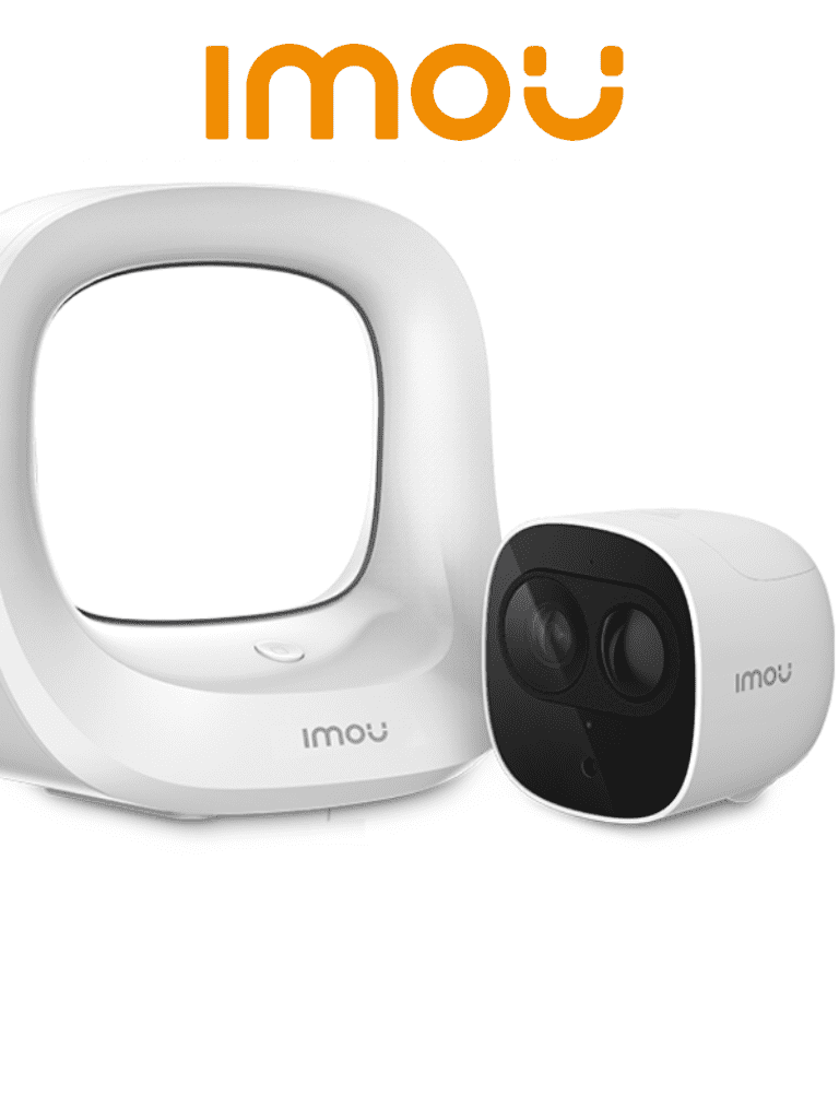 [IMO1340001] IMOU CELLPROKIT1 - Kit de Cámara 100% Libre de Cables + Estación Base/ Batería Recargable/ 2 Megapíxeles/ Audio Dos Vías/ Detector PIR Integrado/ IR de 10 Metros/ Compatible con Alexa y Asistente de Google/ Almacenamiento en Estación Base/ Wifi/