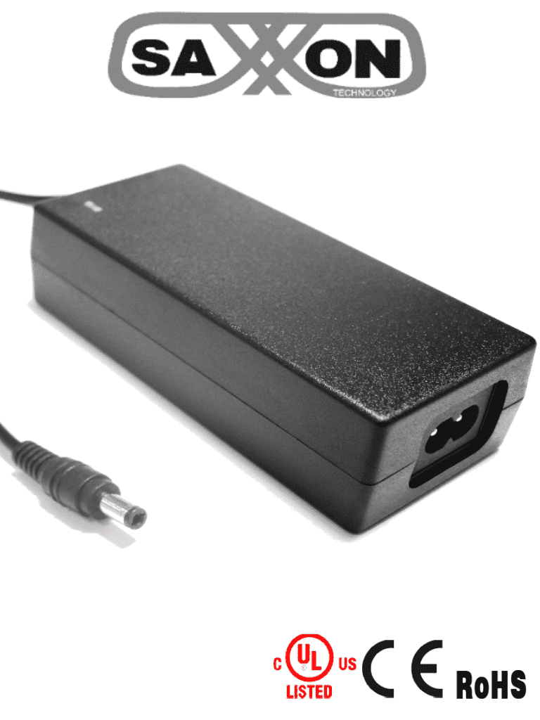 [TVN0830052] SAXXON PSU1204D - Fuente de poder regulada de 12 Vcc 4.1 Amperes/ Con Cable de 1.2 Metros/ Para Usos Multiples: Sistemas de CCTV, Acceso, ETC/ Certificación UL/