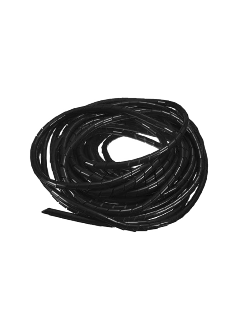 SBETECH SBEESPN6 - Organizador de cables / Espiral / Negro / 1/4" / 10 Metros / Rollo