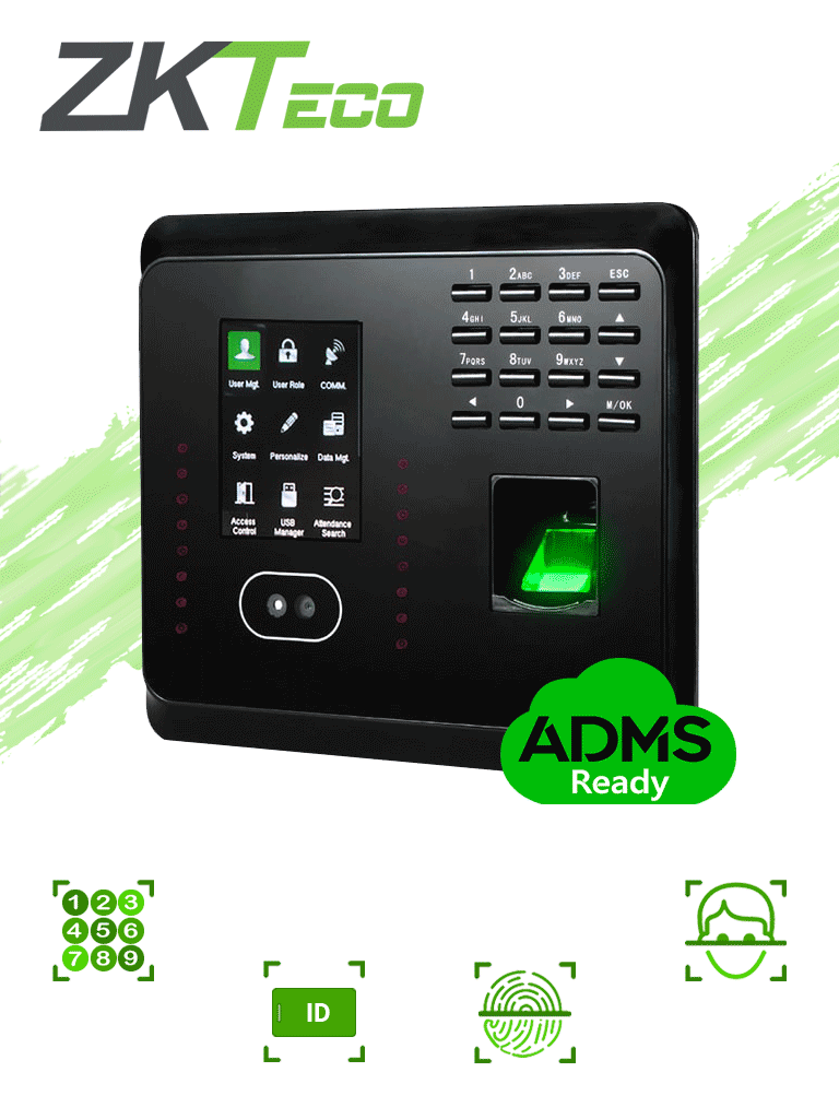 ZKTECO MB360ID - Control de Acceso y Asistencia / 1500 Rostros / 2000 Huellas / 2000 Tarjetas / 100000 Eventos / TCPIP / #favoritos