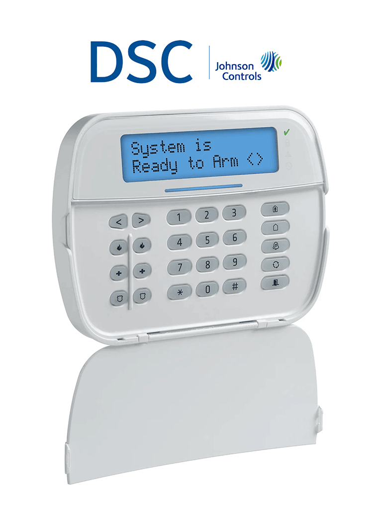 DSC HS2LCDRFP9N - Teclado Cableado LCD Alfanumérico con Transceptor integrado y Lector de Proximidad de 32 caracteres admite 128 zonas compatible con NEO