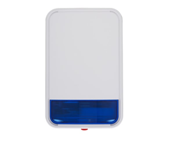 DSC PG9911BBATT -  Sirena con luz estroboscópica exterior 110 dB  c/batería Inalámbrica  Power G compatible con NEO, PRO, Qolsys e IoTega.