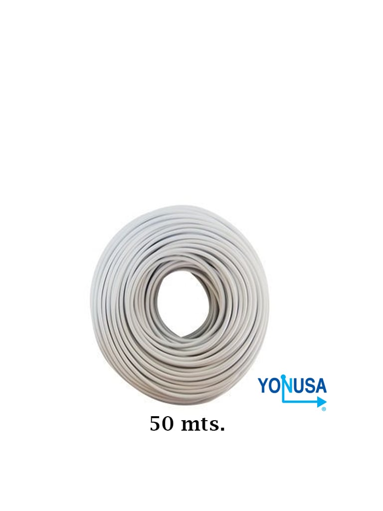 [YON1270001] YONUSA CDA50 - Bobina de cable bujía con doble aislado de 50 mts para uso en cercas eléctricas con energizadores Yonusa/ calibre 22 AWG especial indicado para soportar de 10,000 a 12,000 V