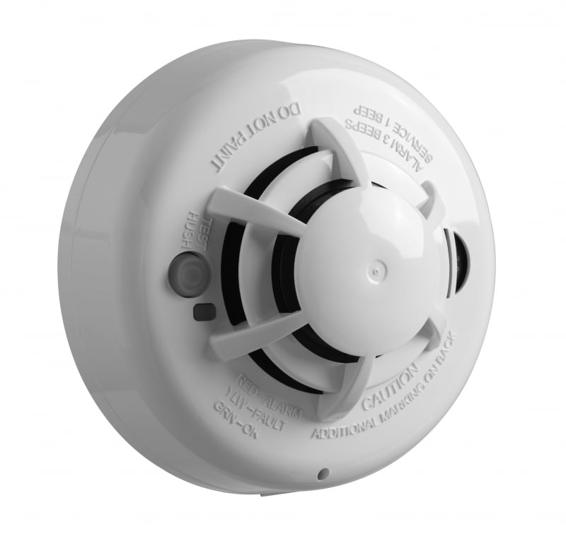 DSC PG9936 - Detector de humo y calor inalámbrico con tecnología Power G compatible con NEO, PRO, Qolsys e IoTga #PLANDEBENEFICIOS #SBOWL #promo