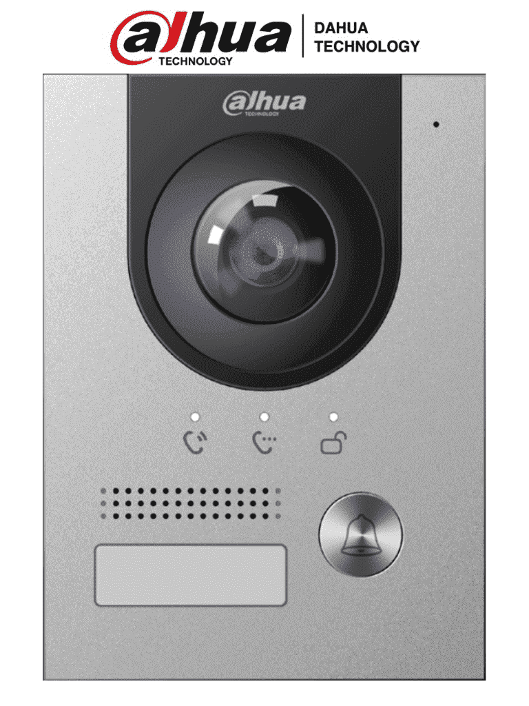 DAHUA VTO2202FP-S2 - Frente de Calle para Videoportero IP/ Metálico/ Cámara de 2 Megapíxeles con 160 Grados de Apertura/ Protección IK07/ Exterior IP65/ Visión Nocturna/ PoE/ Indicador de Voz/ Apertura de Chapa/ Solo Alimentación PoE/ #LoNuevo