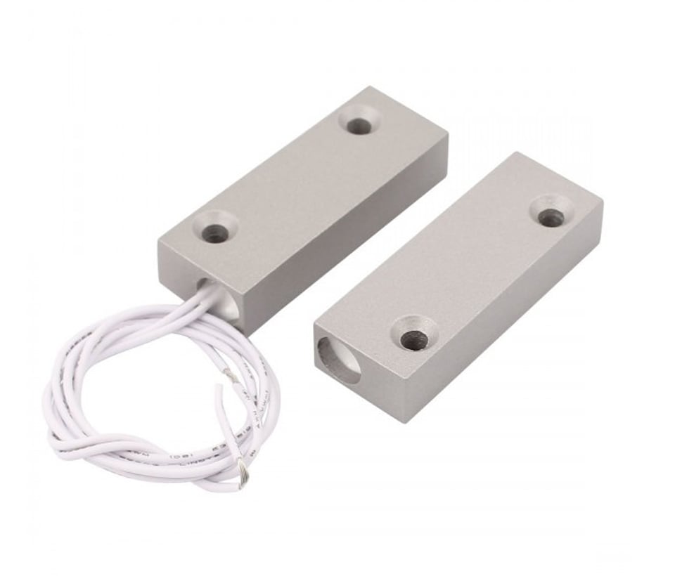 HORN HO03F - Contacto Magnético Alámbrico de Metal. Compatible Con DSC / RISCO / IHORN / Salida N.C.