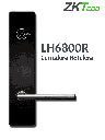 ZKTECO LH6800R- Cerradura derecha para hotel / MIFARE 13.56 Mhz / 35 a 45 mm grosor de puerta / Aleación de Zinc / 224 eventos 