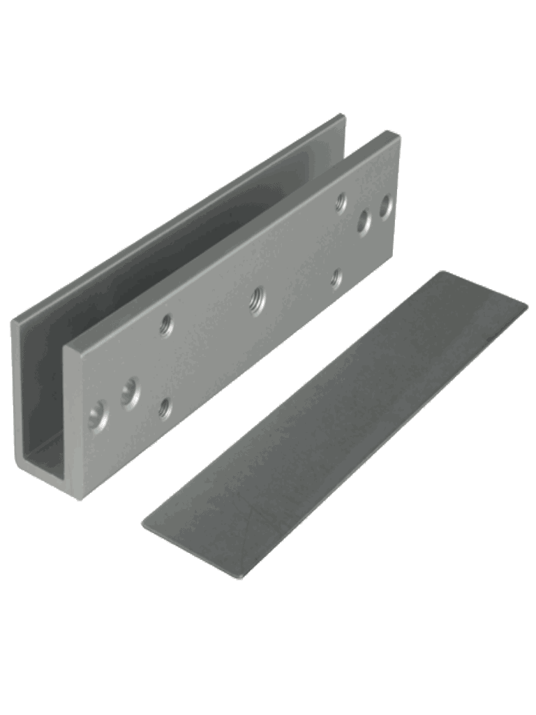 [ZKC0770002] ZKTECO LMB120U - Soporte en U para montaje en puerta de vidrio sin marco, compatible con contrachapa magnética Modelo LM120 clave  ZKT0850001