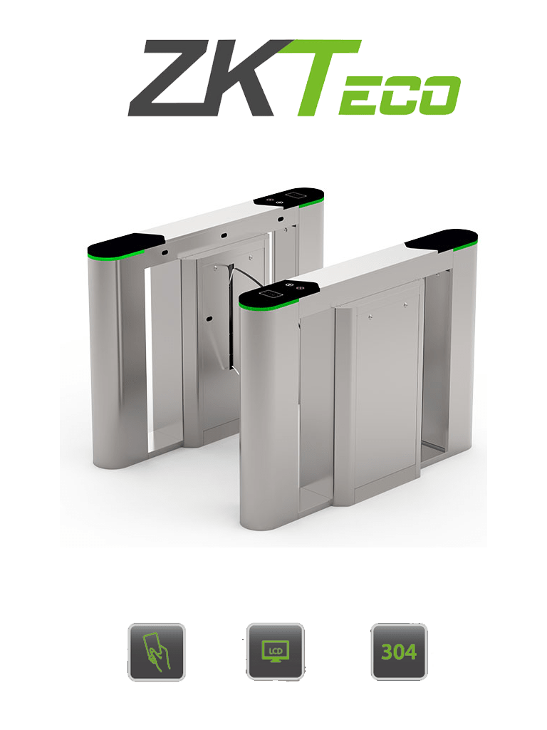 ZKTECO FBL6000PRO - Barrera Peatonal Bidireccional / Acero SUS304 / Aletas de Acrílico / Infrarrojos / Carril 60 cm / 110V / 30 Personas x Min  / 5 millones de Ciclos / Exterior Protegido / No cuenta con Lectores y Panel (PRECIO POR 4 PZ AL 01 MARZO 2024)