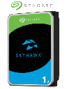 SEAGATE ST1000VX005- Disco Duro de 1TB SkyHawk/ Para Videovigilancia/ Ideal para Trabajo 24/7/ Inteface: SATA de 6 Gb/s/ Hasta 64 Cámaras/ Hasta 8 Bahías/  36 Meses de Garantía/ 