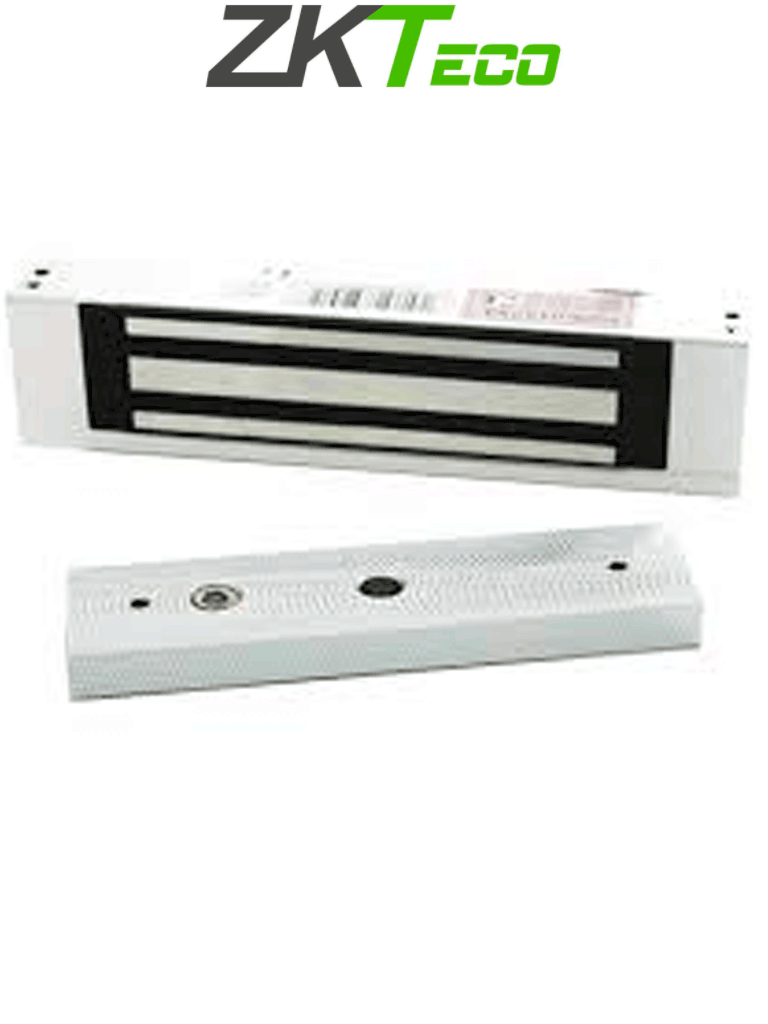 [ZKT0850001] ZKTECO LM120 - Contrachapa magnética de 120 Kg, para puertas de madera, vidrio o metal, requiere alimentación a 12VDC y conexión NC desde su sistema de control de Acceso
