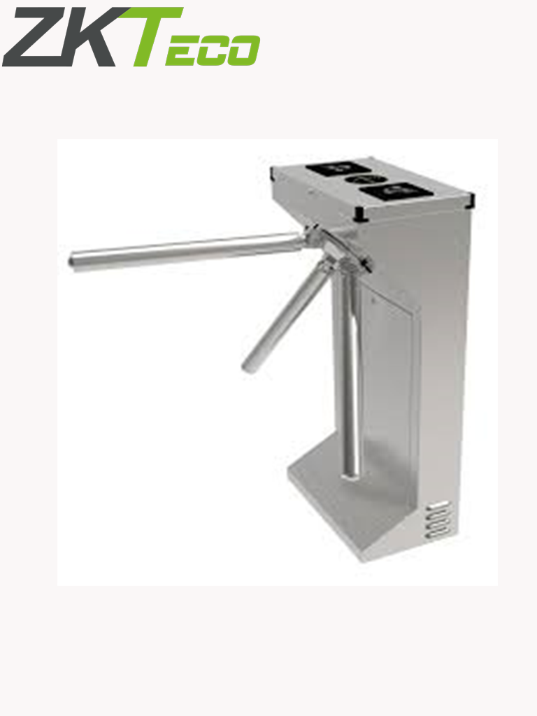 ZKTECO TS1000D - Torniquete Bidireccional / Acero SUS304  / 110V / 25 a 30 x Min / Carril 50 cm / Exterior Protegido / 1 millón de Ciclos / No cuenta con Lectores y Panel / Compatible Rostro, Palma, Huella, Tarjeta, QR