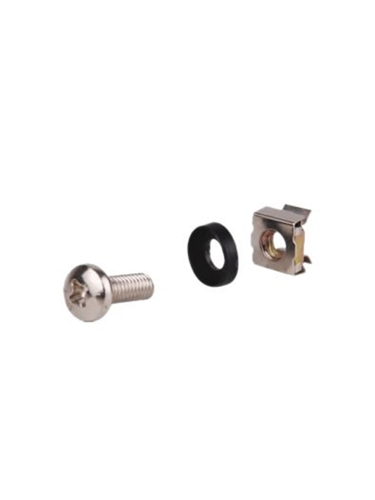 SBETECH JTE1224- Juego de tuerca enjaulada y tornillo / 50 Piezas/ Tornillos 12-24/ Para montaje de equipos en gabinete