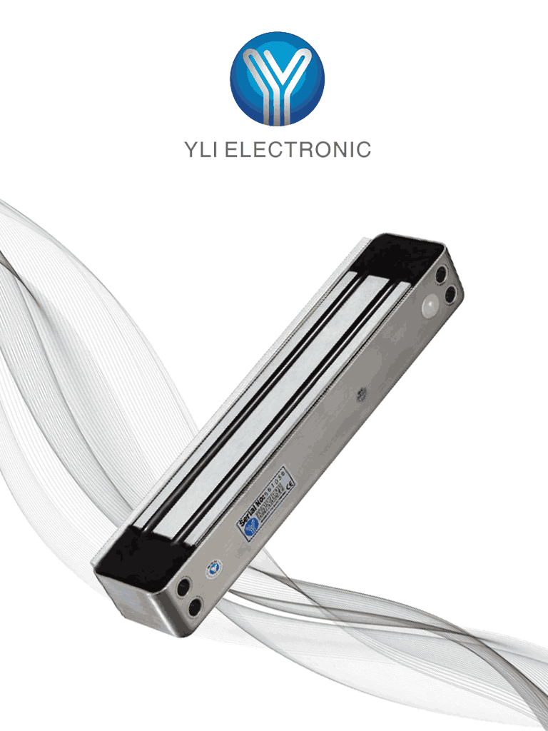 [YLE0850005] YLI YM280WS - Cerradura Magnética para exterior IP68 / Fuerza de Sujeción 280Kg /600Lb / Voltaje Dual 12v/24 VDC / Puertas de madera, vidrio, metálica