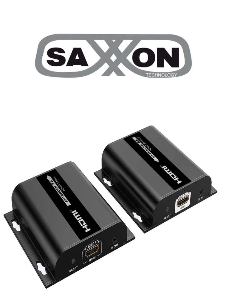 [SXN0570002] SAXXON LKV38340- Kit extensor HDMI sobre IP/ Resolucion 1080p/ Cat 5e/ 6/ hasta 120 metros/ Hasta 253 receptores/ Delay de 70ms/ HdBIT/ Transmisor de IR/ Plug and play