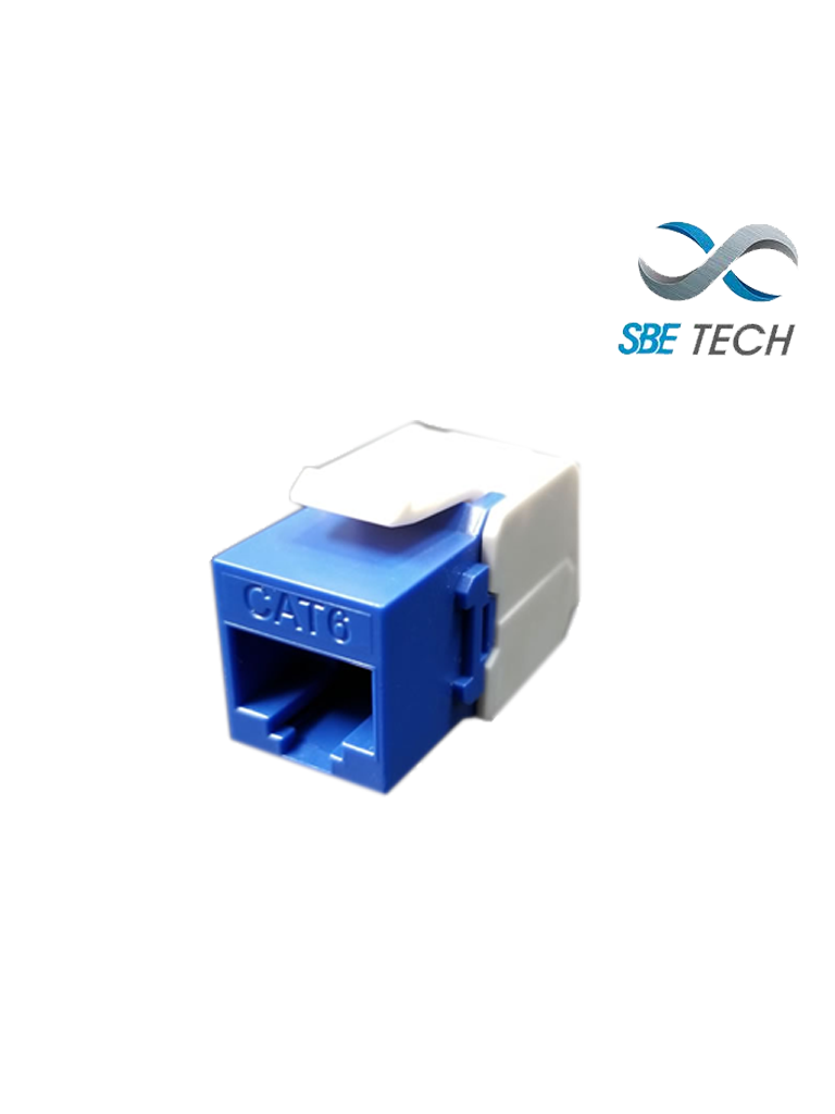 [SBT1610007] SBETECH JACKC6BL- Modulo jack keystone RJ45 / 8 Hilos / CAT 6 / Compatible con calibres AWG 22-26 / Color azul