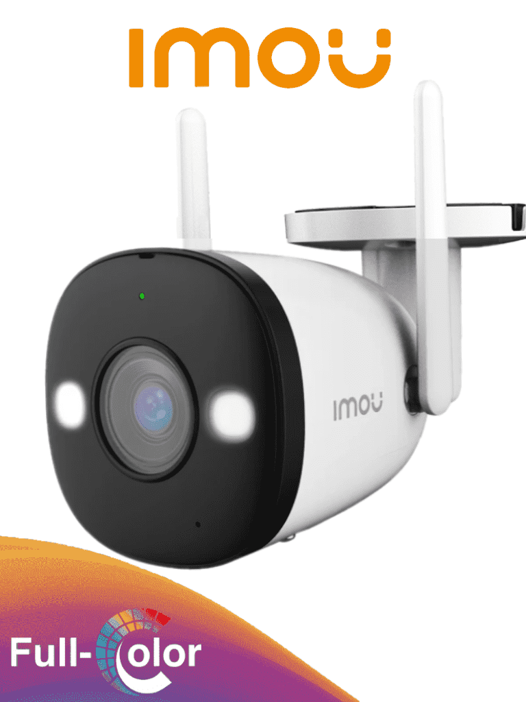 [DHT0150020] IMOU Bullet 2 4 MP(IPC-F42FEN-0280B-imou) -Cámara IP Bullet de 4 Megapíxeles Wifi/FullColor/Visión Nocturna Inteligente/Audio Dos Vías/ Disuasión Activa con Estrobo y Sirena Integrados / 102° de Apertura/ Lente de 2.8 mm/30 Mts IR/ H.265/ MicroSD/ IP67