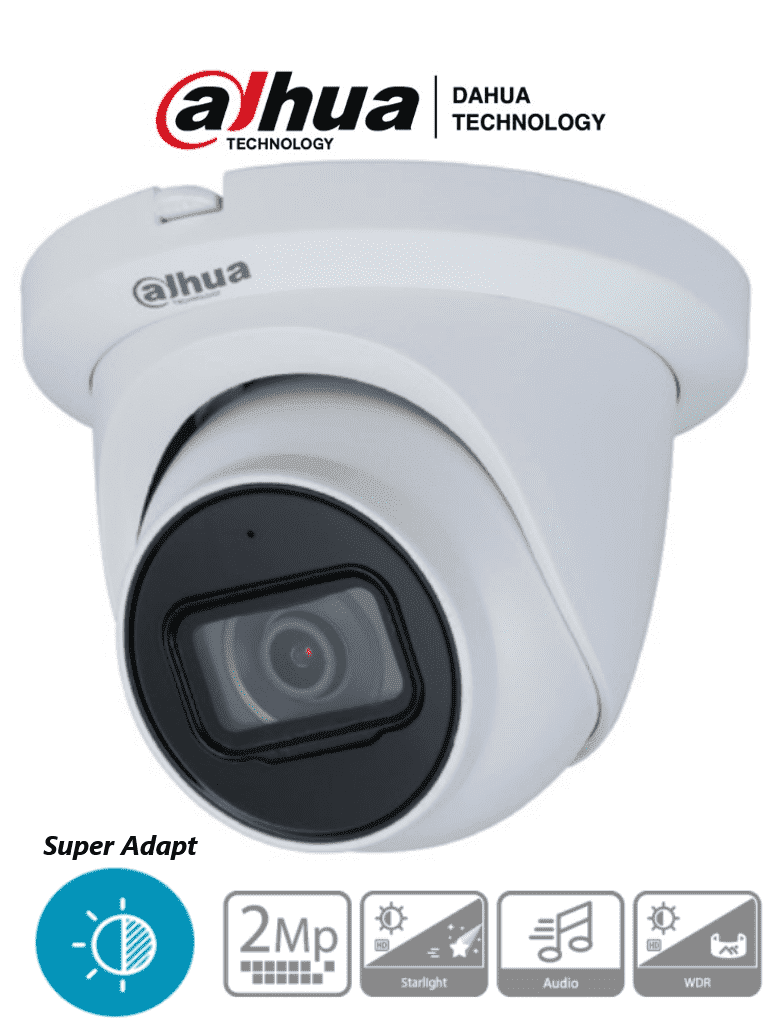 [DHT0300024] DAHUA HAC-HDW1231TMQ-A - Camara Domo 1080p Super Adapt/ Lente de 2.8mm/ 107 Grados de Apertura/ Microfono Integrado/ IR de 60 mts/ WDR Real de 130 dB/ IP67/ Metal en Domo y Cubierta/ Instalación Rápida/ Soporta: CVI/CVBS/AHD/TVI/