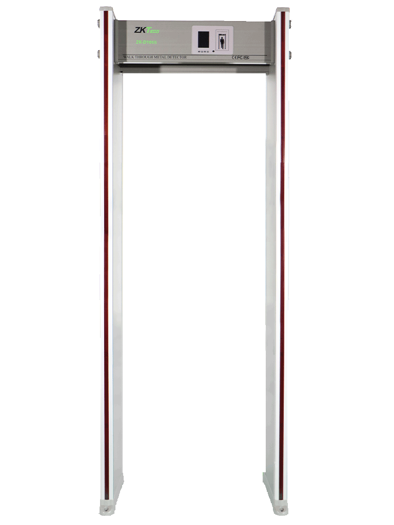 ZKTECO D1065 - Arco Detector de Metal / 6 Zonas de Detección / 100 Niveles de Sensibilidad / Contador de Personas y Alarmas / Pantalla LCD 3.5 " / Indicadores LED en Ambas Vistas / #favoritos