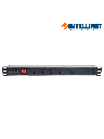INTELLINET 713993- Barra PDU / 8 cont. Gab/Rack 19"/ 1U/ Contra sobrecarga / On/Off